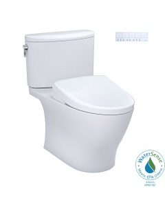 Toto MW4424736CUFG#01 Nexus® WASHLET®+ 1G® 1.0 GPF Two-Piece Elongated Toilet with S7A Contemporary Bidet Seat in Cotton White