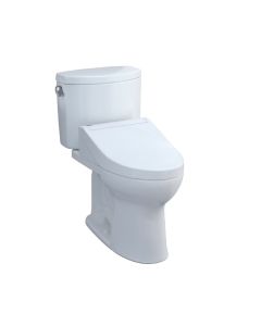 Toto MW4543084CEFG#01 Drake® II Elongated Washlet+ C5 1.28 GPF Floor Mounted Two-Piece Toilet with Tornado Flush® System in Cotton White