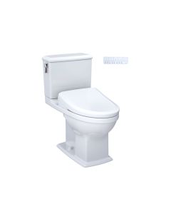 Toto MW4944724CEMFG#01 Connelly® Elongated Washlet®+ S7 0.9/1.28 GPF Floor Mounted Dual Flush Two-Piece Toilet EWATER+ Contemporary Auto Flush Bidet Seat in Cotton White
