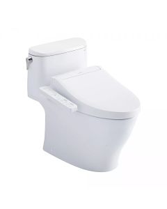 Toto CST642CUFGAT40#01 Nexus 1.0 GPF One Piece Elongated Chair Height Toilet with Tornado Flush Technology - Less Seat in Cotton White