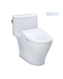 Toto MW6424736CEFGA#01 Nexus® 1.28 GPF One-Piece Elongated Toilet with Auto Flush WASHLET+ S7A Contemporary Bidet Seat in Cotton White