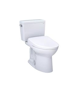 Toto MW7764726CSFGA.10#01 Drake® WASHLET®+ 1.6 GPF Two-Piece Elongated Universal Height Toilet and S7 Contemporary Bidet Seat with Auto Flush in Cotton White
