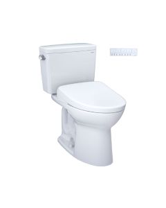 Toto MW7764726CSGA#01 Drake® Elongated Washlet®+ S7 1.6 GPF Two-Piece Toilet with EWATER+ Contemporary Auto Flush Bidet Seat in Cotton White