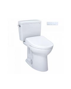Toto MW7764736CSGA#01 Drake® WASHLET®+ 1.6 GPF Two-Piece Elongated  Toilet and S7A Contemporary Bidet Seat with Auto Flush in Cotton White