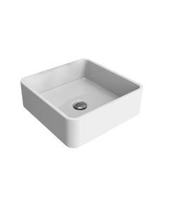 Flaminia MWL40W Miniwash 40 15.74" W X 15.74" L X 5.11" H Countertop Wall Hung Basin without Overflow & No Faucet Hole in White