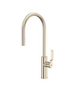 Rohl MB7956LMSTN Graceline® 1.8 GPM Deck Mounted Pull-Down Kitchen Faucet with U-Spout in Satin Nickel