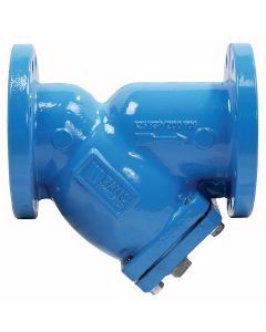 Watts 0825209, 77F-DI-FDA-125, 2" Cast Iron Wye Pattern Strainer, Flange, Tapped Retainer Cap, Closure Plug, Epoxy Coated