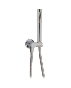 Aquabrass N3645PC Shower Rails and Components Round Handshower Set With Braided Hose in Polished Chrome