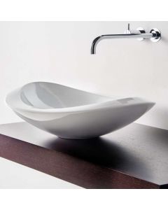 Rapsel NIDO OPC Lavabo Washbasin With Overflow in White Matte Ceramic
