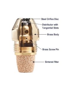 Delavan NOZ8070B 0.80 GPH 70° B Oil Burner Nozzle in Stainless Steel