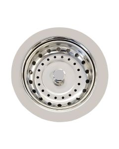 Whitehaus NRNW35B-SS 3-1/2" Solid Stainless Steel Basket Strainer with Lift Stopper