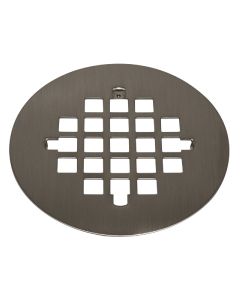 Oatey 42018 Universal 4-1/4" Diameter Snap-Tite Designer Strainer in Brushed Nickel
