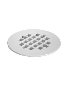 Oatey 42136 129 Series 4-1/4" Diameter Universal Snap-Tite Strainer in White