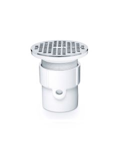 Oatey 72017 3" X 4" PVC General Purpose Adjustable Drain with 5" Stainless Steel Grate