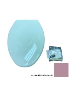 Church 380TL Elongated Plastic Toilet Seat, Closed Front with Cover in Orchid
