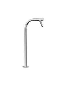 Outdoor Shower Company FTA-301-FS-S Spring Free Standing Single Supply Foot Shower in Satin