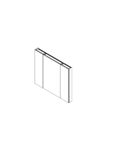 Robern P2SM-GKIT36D4P PL Portray 36" Surface Mounted Ganging and Side Kit for Medicine Cabinet