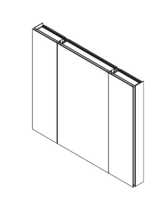 Robern P2SM-GKIT72D4P PL Portray 72" H X 4" D Ganging and Side Kit in Polished Edge