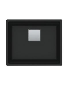 Franke PKG11020MBK Peak 22-1/8" L X 18-1/8" W X 7-7/8" D Single Basin Undermount Granite Kitchen Sink With in Matte Black