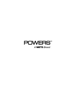 Powers 590 928 Valve Body Only