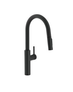 Franke FF4720 Pescara 1.75 GPM Deck Mounted Single Handle Pull Down Kitchen Faucet with High-Arc 180° Swivel Spout in Matte Black