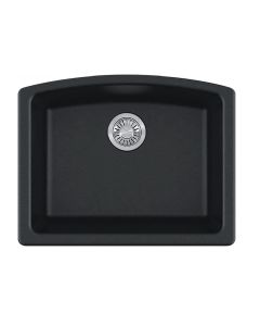 Franke ELG11022ONY Ellipse 25" L X 20'' W X 9" D Granite Single Basin Undermount Kitchen Sink in Onyx
