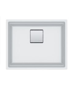 Franke PKG11020PWT Peak 22-1/8" L X 18-1/8" W X 7-7/8" D Single Basin Undermount Granite Kitchen Sink in Polar White