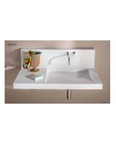 Rapsel PPMN 018 Pamplona 2008 Wall-Hung Washbasin Sink in Corian in White Finish
