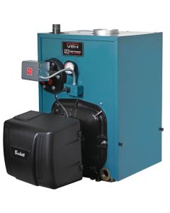 Burnham PV8H3WET-TBWF, V8H, 120 Input MBtu, 86% AFUE, Water Trim front Heating Opening Heater Control Water Boiler, Chimney Vent, Limited Lifetime Warranty, Taco 007e Pump with Beckett Burner (Packaged)