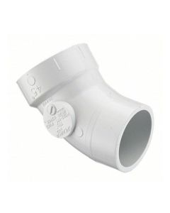 PVC DWV LP323-100 10"  45° Street Elbow 1/8" Bend (H × S)