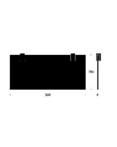 Frost Design Q3035.360.45 Quadra Shelf 360 mm with Clamps Aluminum Natural Anodized