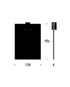 Frost Design Q3035.120.45 Quadra Shelf 7 120 mm with Clamp Aluminum Natural Anodized