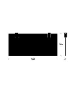 Frost Design Q3035.360.45 Quadra Shelf 7 360 mm with clamps Aluminum Natural Anodized