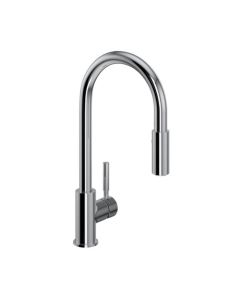 Rohl R7520APC Lux™ 1.8 GPM Deck Mounted Side Lever Handle Stainless Steel Pull Down Dual Function Kitchen Sink Faucet in Polished Chrome