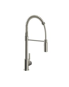 Rohl R7521PN Lux™ 1.8 GPM Deck Mounted Pre Rinse Pull Down Kitchen Faucet with Side Lever Handle in Polished Nickel