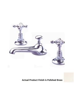 Barber Wilson RCD6455-PB Regent Widespread Faucet 5 1/2" Spout with Pop Up Drain in Polished Brass