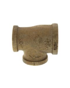 1/2" x 1/2" x 3/8" Brass Reducing Tee