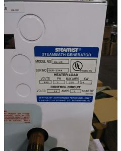 Steamist DL-24 Steambath Generator 240V 1 Phase