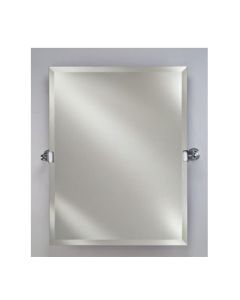 Afina RM-620-CR 24" W Radiance Tilt Brackets Round Frameless Mirror in Polished Chrome
