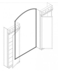 Robern RF4046 ARC C-Series Mirror 38"H x 40"L x 4"D Arched, Polished Edge, w/ RFS40 Shelf