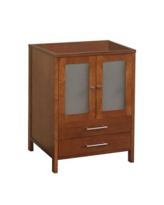 Ronbow 039224-1-H01 Contempo Juno 24 Inch Vanity Cabinet With Frosted Glass Doors in Dark Cherry VJU2421-H01