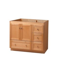 Ronbow 081930-3L-W01 Modular Shaker 30 Inch Vanity Cabinet With Wood Doors On Left Side in White V3021L-W01
