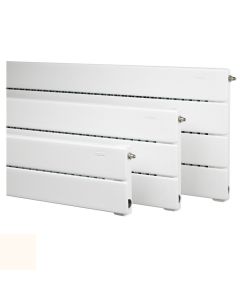 Runtal UF-2-108 Baseboard Radiator, 2 Tiers, 6" x 108" (9 Ft.) in Cream White, 5400 BTU Output, AB Connection