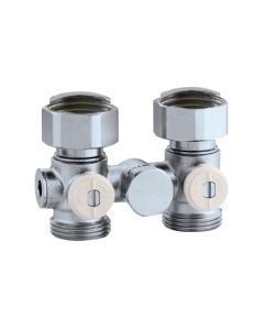 Ecostyle RV-NA10532 1/2" Straight Diverter Valve Radiator Valves for Bottom Connection
