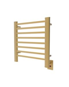 Amba S2121SB Sirio Model S2121 8 Bar Hardwired Towel Warmer in Satin Brass