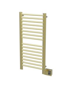 Amba S2142SB Sirio 44-5/8" H X 24-9/16" L 115 V, Hardwired Stainless Steel Towel Warmer in Satin Brass