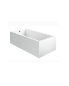 MTI S91-WH-DI Andrea 1 Designer 72" Drop In Acrylic Soaking Tub with Reversible Drain Placement and Overflow in White