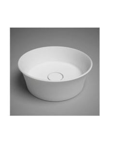 Blu Bathworks SA0107N38-01G Luna Blu Stone Countertop Basin in Gloss White