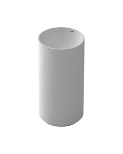 Blu Bathworks SA0510.01-01M Coco18" Diameter X 35-1/2" High Blustone Round Pedestal Basin in Matte White (Drain Sold Separately)