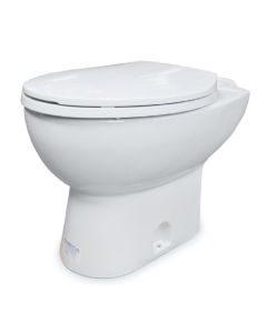 Saniflo 087 Saniflush 1.28 GPF Elongated Toilet Bowl Only with Seat in White (Tank Sold Separately)